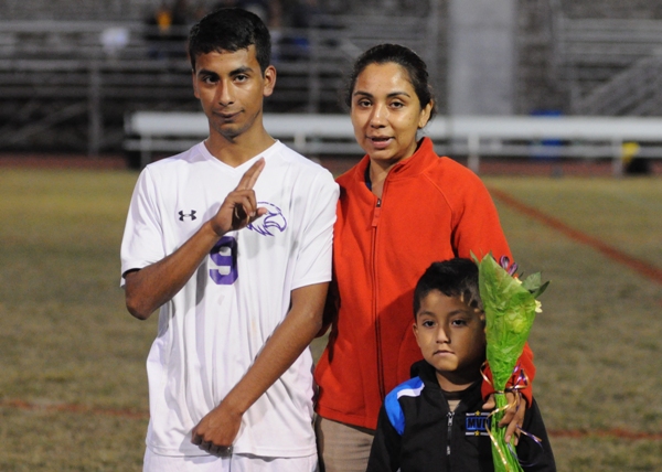 Marcos Sanchez and his mother Marchelle and brother.