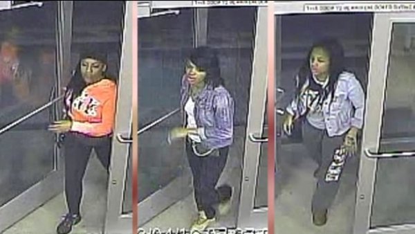 These are the three suspects Brentwood police are searching for in connection with a March 4 shoplifting and assault at Carter's in the Brentwood Promenade. (Photo courtesy of Brentwood Police Department)